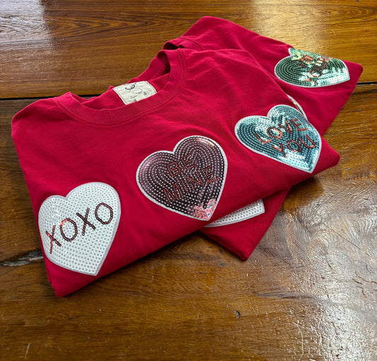 Valentine Sparkle Heart Long Sleeve