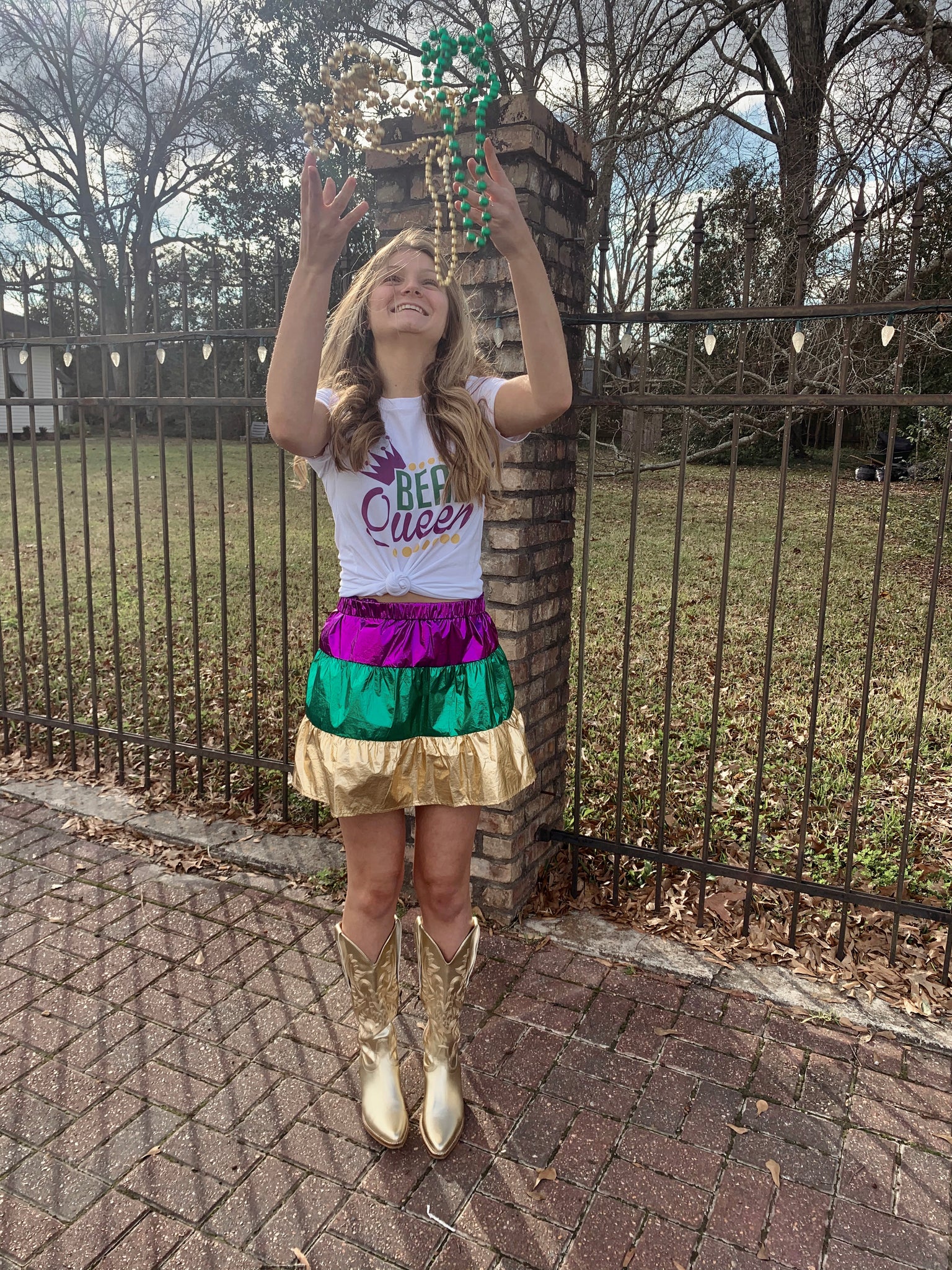 Mardi Gras Fringe Skirt – AnnaDean